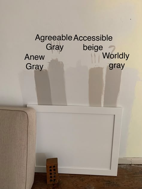 Agreeable Gray Bedroom Decor, Gray Beige Walls, Accessible Beige Vs Worldly Gray, Anew Gray Color Pallet, A New Gray Sherwin Williams, Worldly Gray Vs Accessible Beige, Agreeable Beige Sherwin Williams, Anew Gray Complimentary Colors, Accessible Beige Vs Agreeable Gray