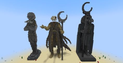 Moon Statue Minecraft, Egyptian God Khonshu, Minecraft Knight Statue, God Khonshu, Marvel Moon Knight, Stone Lion, Minecraft Medieval, Minecraft Map, Egyptian God