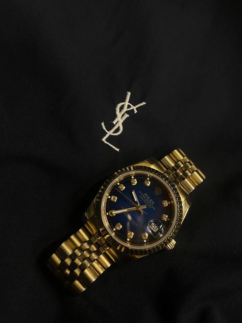 Watch: Rolex Datejust 36, 18ct gold (Blueface), 1998
Jacket: YSL Coach Jacket (Navy Blue) Coffee Captions Instagram, Rolex Blue, Old Is Gold, Gold Aesthetic, Edgy Wallpaper, Coach Jacket, Rich Girl, Rolex Datejust, Blue Aesthetic