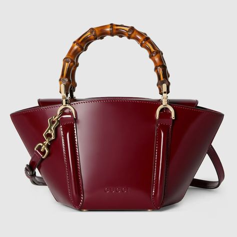 Shop the Mini bamboo top handle tote bag in bordeaux at GUCCI.COM. Enjoy Free Shipping and Complimentary Gift Wrapping. 2024 Runway, Expensive Bag, Gucci Mini, Red Tote Bag, Hermes Kelly Bag, Bamboo Top, Bamboo Bag, Red Tote, Bags Gucci