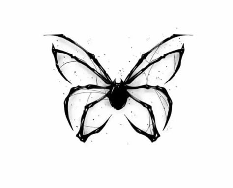 Spider Butterfly Tattoo, Tattoo Doodles, Tiny Spiders, Tatoo Inspiration, Tattoo Aesthetic, Spider Tattoo, Sketch Tattoo Design, Sketch Tattoo, Little Tattoos