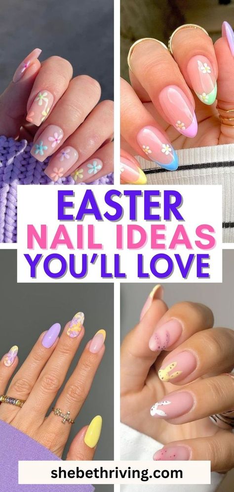 Easter Nails Easter Nail Inspiration, Easter Acrylic Nails Designs, Easter Acrylic Nails, Pastel Easter Nails, Easter Nails Ideas, Easter Themed Nails, Easter Nails Designs, Cute Easter Nails, Easter Nails Design Spring