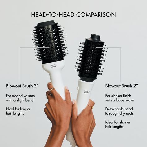 51 mm Blowout Brush Pro 3-in-1 Hair Dryer Brush - BondiBoost | Sephora Bondi Boost, Blowout Brush, Skin Center, Dryer Brush, Blow Dry Brush, Second Day Hairstyles, Short Hair Lengths, Hair Dryer Brush, Blow Out