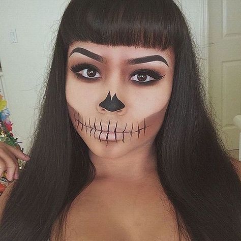 #Halloweenmakeup Skeleton @KortenStEiN Creative Makeup, Cute Makeup, Halloween Makeup, Halloween Face, Face Makeup, Halloween Face Makeup, Halloween, Makeup