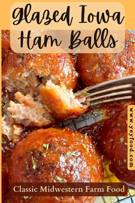 Iowa Ham Balls, Ham Meatballs, Recipe For Ham, Honey Garlic Meatballs, Ham Balls, Cinnamon Bread Easy, Hacks For Home, Cinnamon Bread Recipe, Easy Ham