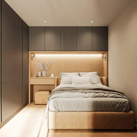 Small Minimalist Bedroom, Small Room Interior, Beautiful Bed Designs, Small Bedroom Interior, Small Room Design Bedroom, Condo Interior, Beautiful Bed, Luxury Bedroom Design, Small Bedroom Designs