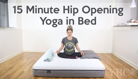 Follow us on pinterest, and pin this image for easy reference later. Tight Hips Stretches, Yoga In Bed, Yoga Wheel Exercises, Bed Video, Bed Yoga, Hip Opening Yoga, Yoga Wheel, Yoga Iyengar, Hip Openers