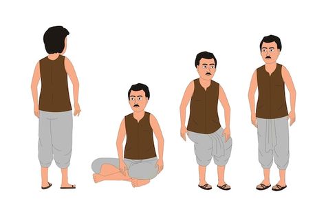 1vector indian man cartoon character set... | Premium Vector #Freepik #vector #man #people-set #man-illustration #people-character South Indian Cartoon Character, 2d Cartoon Character, Indian Character, People Character, Free Cartoon Characters, Man Cartoon, Illustration People, Dress Illustration, Man Illustration