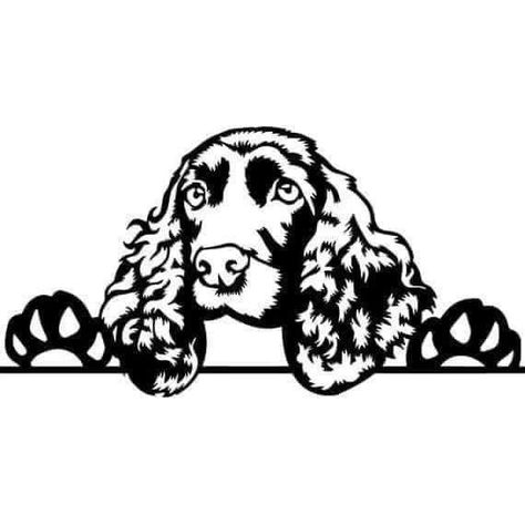 Spaniel Drawing, Personal Drawings, Cricut Images, Dog Svg, Head Shots, Water Jet, Cocker Spaniel, Gifts Ideas, Spaniel