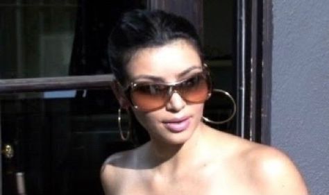 Kim K, Kim Kardashian, A Woman, Sunglasses, Gold, Instagram, Black