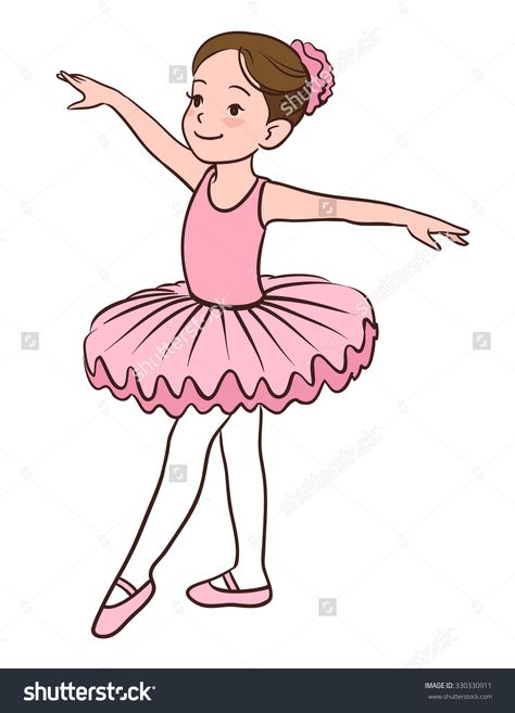 Gymnastics Cartoon, Ballerina Cartoon, Ballet Illustration, Ballerina Illustration, Pink Leotard, Tutu Ballet, Tank Leotard, Card Images, Ballerina Girl