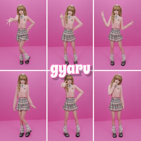 Gyaru Poses Sims 4, Sims 4 Kawaii Poses, Gyaru Sims 4 Cc, Sims 4 Add Ons, Sim4 Cc, Sims Poses, Sims 4 Hair Male, Ts4 Mods, 4 Poses