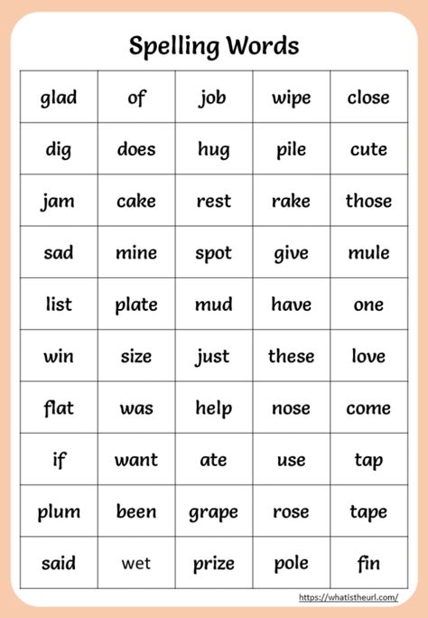 100 Important Spelling Words for 2nd Grade - Your Home Teacher Grade 2 Spelling Words Worksheets, Easy Spelling Words, 4th Grade Spelling Words, Spelling Bee Words, 4th Grade Spelling, 1st Grade Spelling, 2nd Grade Spelling Words, Basic Sight Words, Spelling For Kids