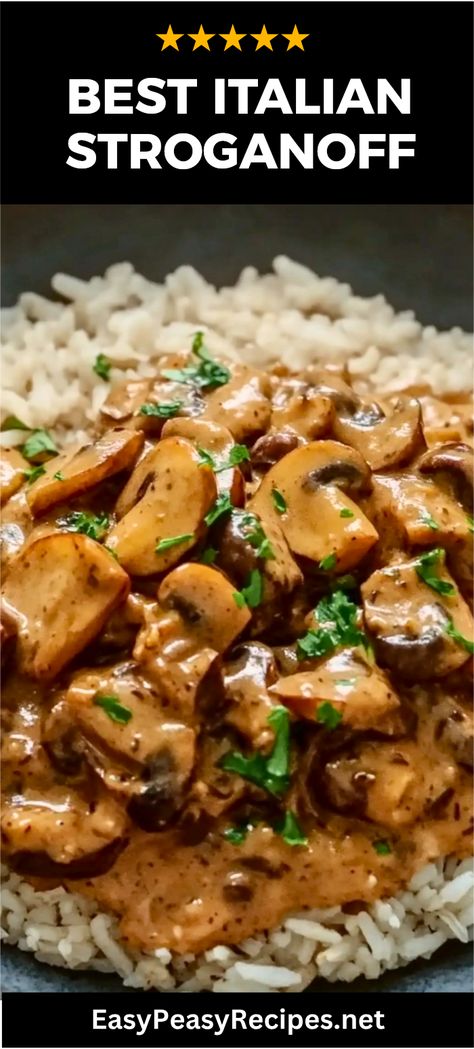 Looking for a quick and delicious meal idea? Try this easy Italian-style mushroom stroganoff! This creamy and savory dish comes together in no time, making it perfect for a weeknight dinner or special occasions. With juicy mushrooms and flavorful Italian spices, each bite is comforting and satisfying. It pairs wonderfully with pasta, rice, or fresh bread for soaking up all that sauce. Dive into this rich, flavorful experience and savor the simple delights of Italian cuisine. Give your dinner routine a tasty shake-up! Italian Vegetable Side Dishes, Mushroom Stroganoff Recipe, Italian Side Dishes, Minced Beef Recipes, Quick Pasta Dishes, Fakeaway Recipes, Change Time, Steak Side Dishes, Mushroom Stroganoff