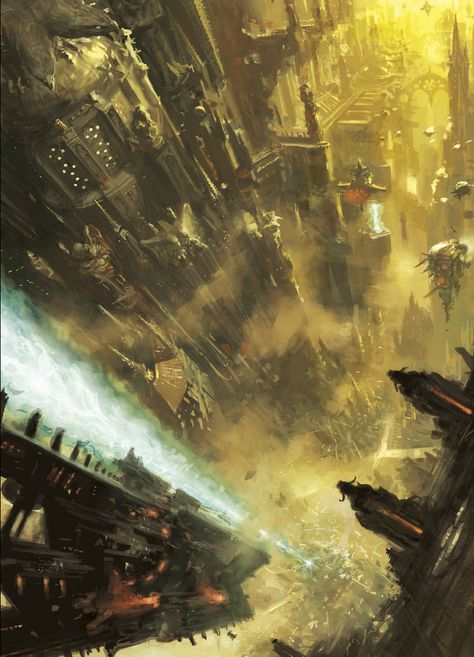 View of the inner regions of the Imperial Palace. Fantasy Flight Games, Post Apocalyptic Art, The Horus Heresy, Firefly Serenity, Warhammer 40k Art, Far Future, Warhammer Art, Warhammer 40k Artwork, Joss Whedon