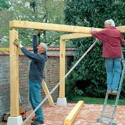 Construire une gloriette à charpente bois Rustic Pergola, Oak Frame House, Pergola