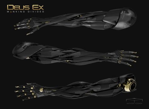 ArtStation - Deus Ex inspired limb design, Anthony Yoshida Bionic Hand, Mechanical Arm, Robotic Arm, Futuristic Armour, Arte Robot, Titanfall, Cyberpunk Character, Futuristic Art, Suit Of Armor