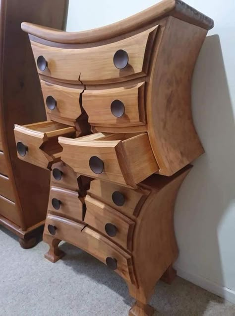 Unique Dresser, Weird Furniture, Unusual Furniture, Whimsical Furniture, Into The Wood, Diy Holz, Funky Furniture, Creative Furniture, Into The Woods