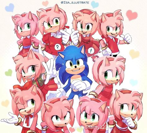 Movie Amy, Sonic The Movie, Princesas Disney Anime, Sonic Adventure 2, Amy The Hedgehog, Hedgehog Movie, Sonic And Amy, Sonic Funny, Sonic Fan Characters