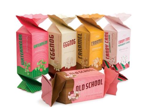 Taffy Twist on Packaging of the World - Creative Package Design Gallery Beautiful Packaging Design, 타이포그래피 포스터 디자인, Candy Packaging, Cool Packaging, Packaging Designs, Box Packaging Design, Chocolate Packaging, Food Packaging Design, Christmas Packaging