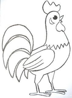 Chicken Drawing, Chicken Quilt, Farm Animal Coloring Pages, Rooster Art, Kids Coloring Book, Chicken Art, Chickens And Roosters, Disney Coloring Pages, Art Drawings For Kids