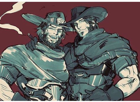 @mistersilvio on Instagram: “Your daily McCree - am I seeing double? We have Classic and blackwatch McCree... whoa... (Artist: etmecheall) #mccree #jessemccree…” Blackwatch Mccree, Cassidy Mccree, Hanzo X Mccree, Mccree Overwatch, Cole Cassidy, Jesse Mccree, Overwatch Hanzo, Over Watch, Overwatch Fanart