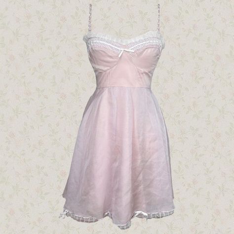 Vintage Swankiss Princess Dress 🌸 ⚔️ frilly... - Depop Pink Frilly Dress, Frilly Dress, Pink Slip Dress, Frilly Dresses, Princess Dress, Floral Lace, Slip Dress, Satin, Trim