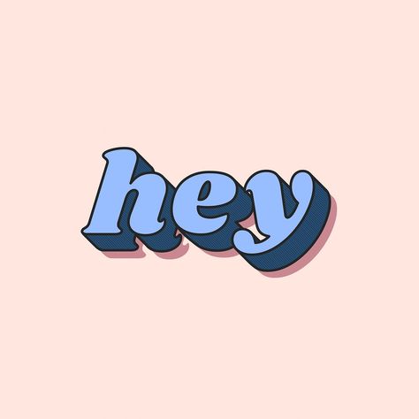 Hey Typography, Tufting Patterns, Retro Words, Bold Fonts Free, Streetwear Business, Stickers Simple, Zelda Drawing, Blue Typography, Bold Words