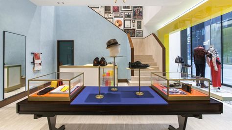 » Paul Smith flagship store, Beijing September Coffee, Retail Space Design, Retail Lighting, Retail Boutique, Terrazzo Flooring, Retail Store Design, Retail Design Blog, Retail Interior, Store Displays