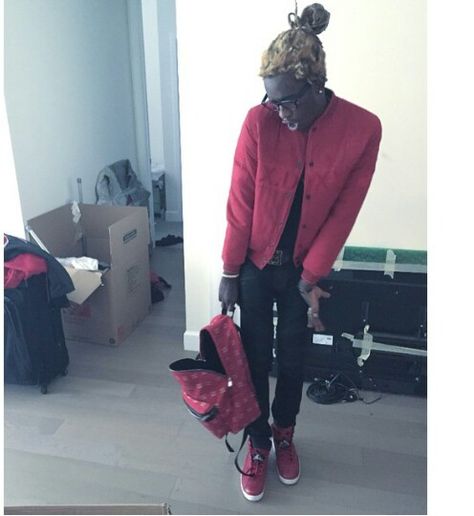 Red :b Young Thug Instagram, Yung Thug, Young Thug Fashion, Free Thugger, Thug Fashion, Outfits 2014, Thug Style, Rapper Style, 2013 Swag Era