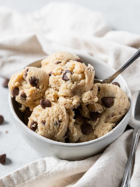 Edible Cookie Dough | Kitchen 335 Easy Cookie Dough, Cleaning Baking Sheets, Cookie Dough Ingredients, Cookie Dough To Eat, Edible Cookie Dough Recipe, Cookie Dough Recipe, Making Cookies, Perfect Chocolate Chip Cookies, Edible Cookies