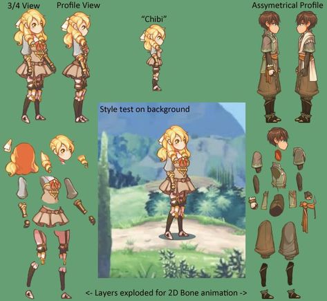 2d Rigging Animation, 2d Game Character Design, Puppet Animation, Puppet Character, Animation Tips, Animation References, Poses Anime, Character Rigging, Character Template