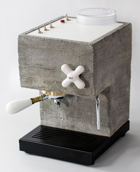 AnZa CONCRETE - Concrete coffee machine Concrete Work, Best Espresso Machine, Coffee Varieties, Concrete Ideas, Coffee Ideas, Best Espresso, Espresso Maker, Beautiful Objects, Concrete Design