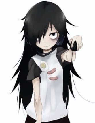 Tomoko Kuroki, Anime Character, Black Hair, Hair, Anime, White, Black