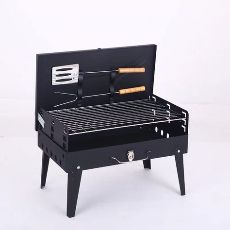 (Promoted) Advanced Portable Charcoal Grill Outdoor Folding Barbecue Grill Comes with BBQ Toolbox Grill Barbecue Grill Stall (As an Amazon Associate I earn from qualifying purchases) #campinggrill Table Top Bbq, Barbeque Design, Bbq Stove, Portable Bbq Grill, Grill Sandwich, Barbecue Portable, Small Grill, Stainless Steel Bbq Grill, Best Charcoal Grill