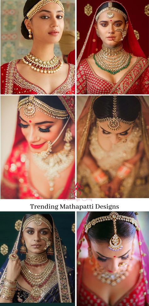 A mathapatti can prove to be the highlight of your bridal jewellery. Save some mathapatti and bridal necklace designs from here. #mathapatti #mathapattidesigns #bridaljewellery #indianbrides #pakstanibides #pakistanibridaloutfit #bridalnecklace #bridalmakeup #bridalwear #trndnglehenga #sabyasachijewellery #sabyasachilehenga #indianweddings #anitadongrelehenga #jewellery #earringsdesigns #nathdesigns #ringdesigns #mathapattisouthindian #mathapattiheadpiece #mathapattigold #mathapattihairstyles Matha Patti Bridal South Indian, Maatha Patti Brides South Indian, Matha Patti Bridal Indian Weddings, Bridal Mathapatti Hairstyles, Mathapatti Brides, Mathapatti Hairstyles, Matha Patti Designs, Matha Patti Bridal, Wedding Buns