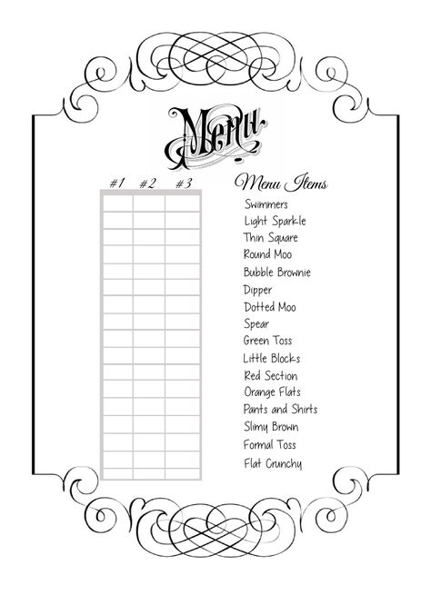 Printable Mystery Dinner Menu for the Mystery Dinner Party Game / Activity.   Guests order 3 courses and at each course they get to choose 3 items.  The twist? They only get a mystery clue as to what they are ordering!  See the rules and directions on our website at:  https://www.birthdaypartyideas4kids.com/mysterydinner.htm  Choose from a FREE printable sample menu or a blank menu to fill in with your own items.   Lots of fun for kids, tweens, teens and adults!!  #mystery #dinner #menu Mystery Supper Ideas, Sweet 16 Dinner Menu Ideas, Mystery Meal Ideas Dinner Parties, Christmas Mystery Dinner Menu Ideas, Mystery Dinner Menu Ideas Kids, Mystery Dinner Menu Ideas Food, Mystery Dinner Menu Ideas, Mystery Food Dinner Party, How To Host A Mystery Dinner Party