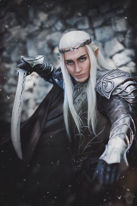 Thranduil Cosplay, Hobbit Cosplay, Lotr Elves, Legolas And Thranduil, Tolkien Elves, Fire And Blood, Elves And Fairies, Jessica Nigri, Fantasy Photography