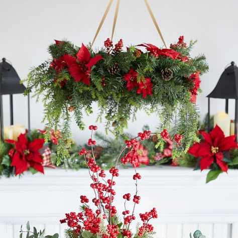 Christmas Wreath Chandelier Chandelier Christmas Decor, Wreath Chandelier, Christmas Chandelier Decor, Christmas Chandelier, Luxurious Christmas, Diy Christmas Garland, Christmas Flower Arrangements, Christmas Tree Accessories, Front Porch Christmas Decor Ideas