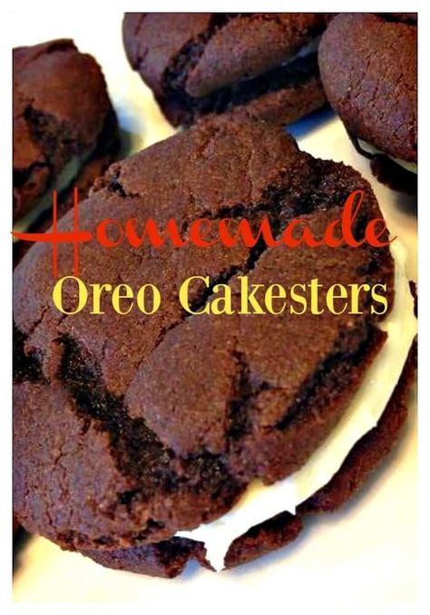 Oreo Cakesters, Homemade Oreos, Fancy Desserts Recipes, Cookies From Scratch, Cookie Recipes Homemade, Chocolate Sandwich, Chocolate Sandwich Cookies, Oreo Dessert, Fancy Desserts