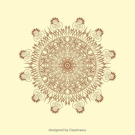 radiant-brown-mandala-design-illustration-on-beige-background Brown Mandala, Mandala Illustration, Fabric Paint Diy, Paint Diy, Beige Background, Fabric Paint, Mandala Design, Design Illustration, Free Photos