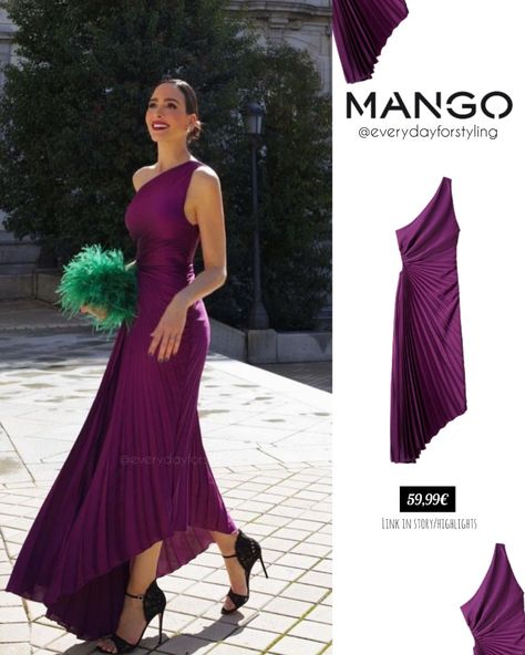 Viral Pleated Dress / Wedding Guest Dress / Purple Dress / Maxi Dress / Party Dress Wedding Guest Dress Purple, Purple Wedding Guest Dress, Chelsea Core, Wedding Guest Dress Pink, Purple Wedding Guest Dresses, Mink Dress, Mango Clothing, Party Wear Gown, Mango Dress