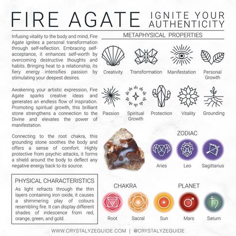 Fire Agate Crystal, Crystals Healing Grids, Agate Meaning, Charmed Book Of Shadows, Crystal Guide, Energy Healing Spirituality, Crystals Healing Properties, Orange Crystals, Spiritual Protection