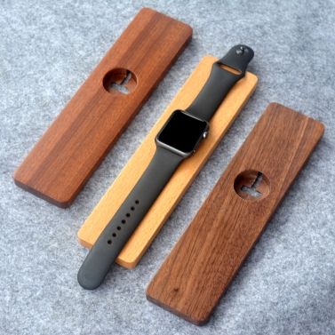 Wooden Charging Stand Holder for Apple Watch iWatch 38mm 42mm All Edition Sapele Wood Eco-friendly Material Stylish Lightweight Portable Durable | Tomtop.com Diy Headphone Stand, Cnc Router Projects, Sapele Wood, Router Projects, Apple Watch Stand, Leather Binder, Watch Stand, Iwatch Apple, Wood Working For Beginners