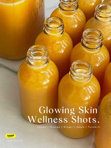 glowing skin wellness shots | Gallery posted by gabrielleassaf | Lemon8 Glow Shots, Juice Cleanse Recipes, Wellness Shots, Hamburger Soup, Shot Recipes, Ground Turmeric, Creamy Potato, Juice Cleanse, Improve Digestion