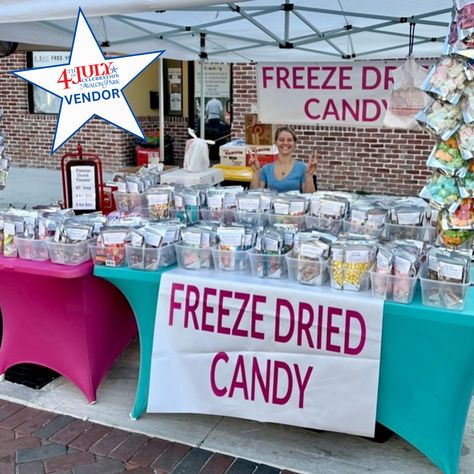 Indulge in sweet treats this 4th of July! 🍭✨ Try some Freeze-dried candy for yourself from Hearnalez Freeze Dried Candy’s booth during the celebration and embrace the sweet side of patriotism. ❤️🤍💙 Tuesday, July 4th from 5-9 PM in Downtown Avalon Park Orlando! 😃 See you there! #july4th #iloveavalonpark #community #family #youbelonghere #eastorlando #stufftodoorlando #festival #communityevent #iloveavalonpark #orlando Freeze Dried Candy Display Ideas, Freeze Dried Candy Display, Candy Booth, Vendor Booth Display, Freeze Dryer, Freeze Dried Candy, Dried Candy, Candy Display, Elf Fun