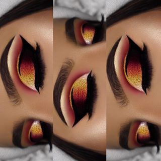 Thank you guys for all the love on this look 😘 Brows: @anastasiabeverlyhills @norvina dipbrow pomade in medium brown @benefitcanada @benefitcosmetics gimmebrowgel05 Eyes: @makeupgeekcosmetics shadows in Sin city,Casino,Roulette,Mars. @sephoracanada Warm pro palette @motivescosmetics Gel liner @shophudabeauty @hudabeauty Lashes in Carmen Face: @thebalm_cosmetics timebalm foundation @tartecosmetics shapetape concealer Brushes: @morphebrushes #anastasiabeverlyhills #anastasiabrows #norvina #benefi Black Eyeshadow Makeup, Makeup Names, Make Up Designs, Dipbrow Pomade, Smink Inspiration, Red Makeup, Beautiful Eye Makeup, Eye Makeup Designs, Colorful Eye Makeup