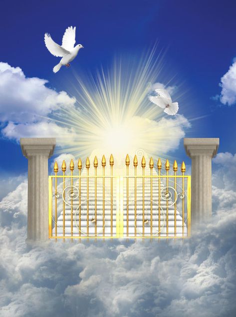 Heaven. Ascending stairway to heaven through clouds , #spon, #Ascending, #Heaven, #stairway, #clouds, #heaven #ad Heaven Images, Heaven Pictures, Heaven Wallpaper, Stairs To Heaven, Jesus Paid It All, Heaven's Gate, Prophetic Art, Stairway To Heaven, White Doves