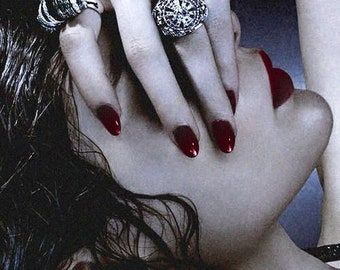 Belladonna Aesthetic, Aesthetic Red And Black, Girl Nails, Aesthetic Red, Red And Black, We Heart It, Lost, Nails, Red