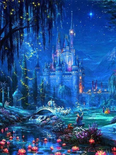 Cinderella Dancing, Princess Artwork, Disney Princess Artwork, Disney Cinderella, Thomas Kinkade, Limited Edition Art, Disney Love, Disney Wallpaper, Cute Wallpaper